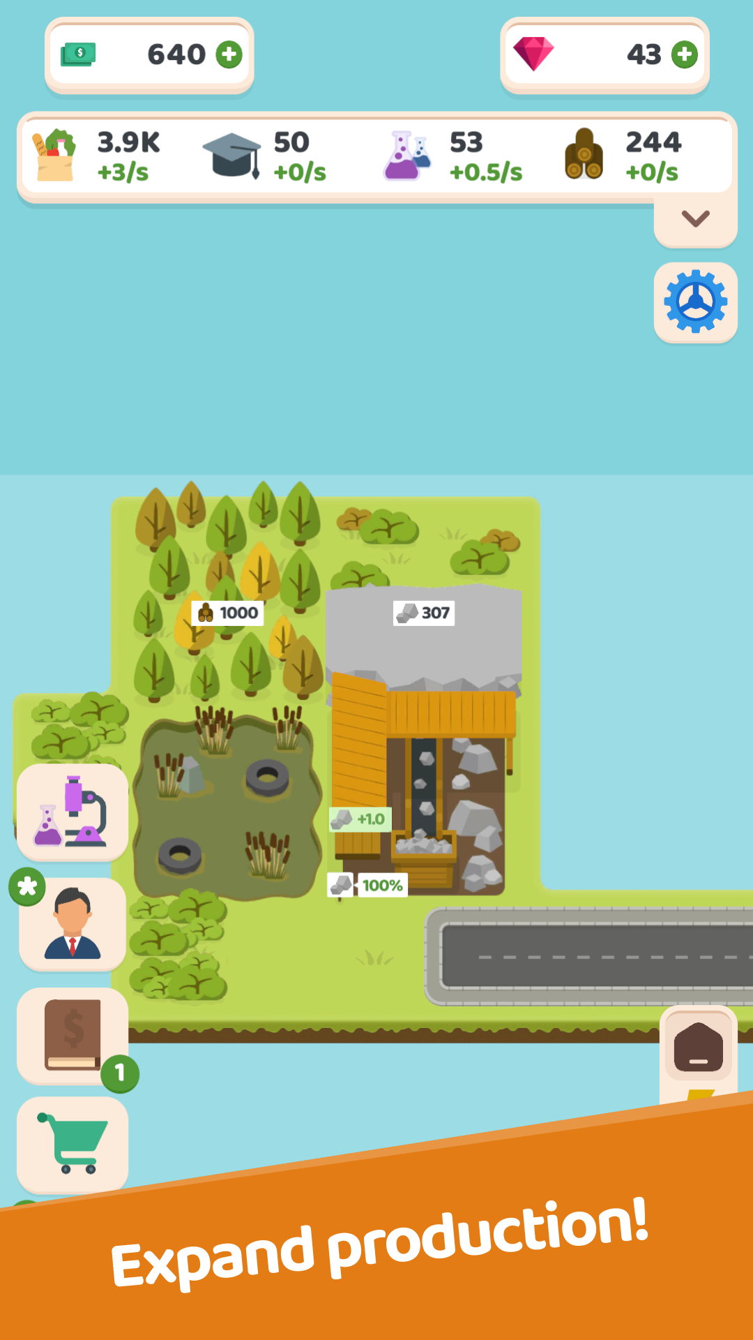 Bigdustry gameplay screenshot showing building placement