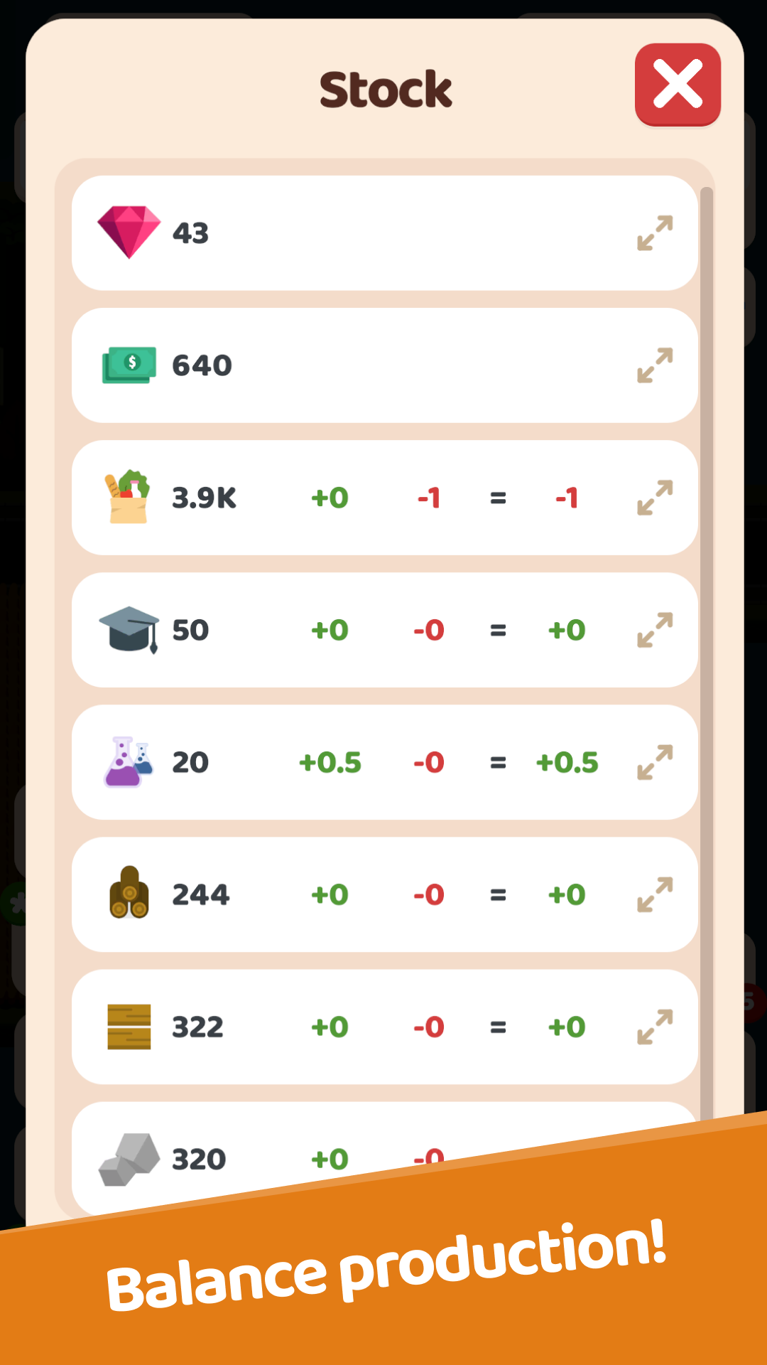 Bigdustry gameplay screenshot showing resource production